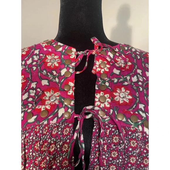 Free People Malia Babydoll Jacket in Berry Combo - Picture 6 of 13